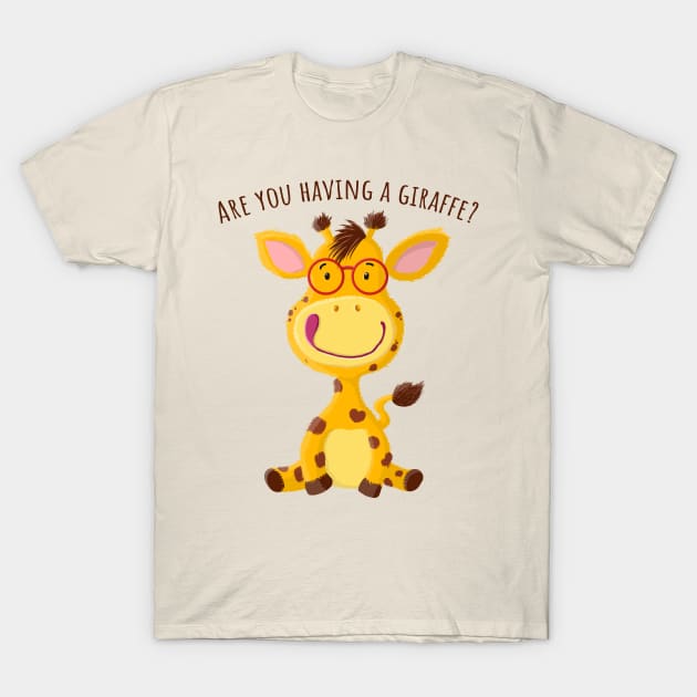 Little Gregor Giraffe Speaks Cockney Rhyming Slang T-Shirt by brodyquixote